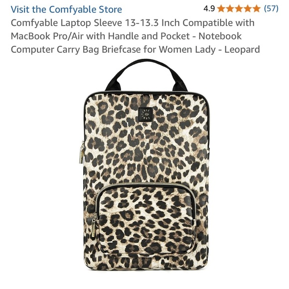 Other - Leopard Print Laptop Sleeve